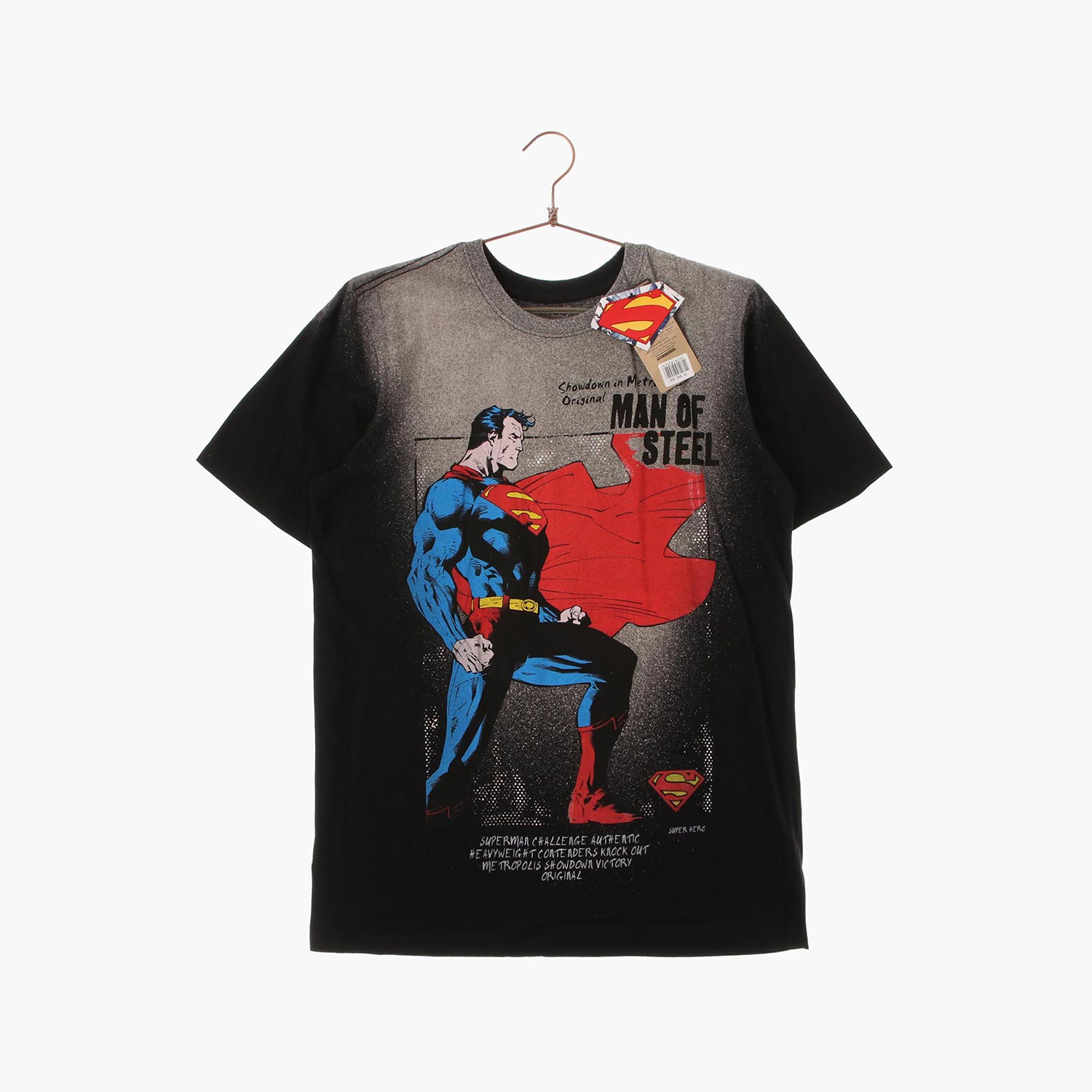 슈퍼맨 코튼 미사용 반팔 티셔츠 공용 XL 빈티지플러스