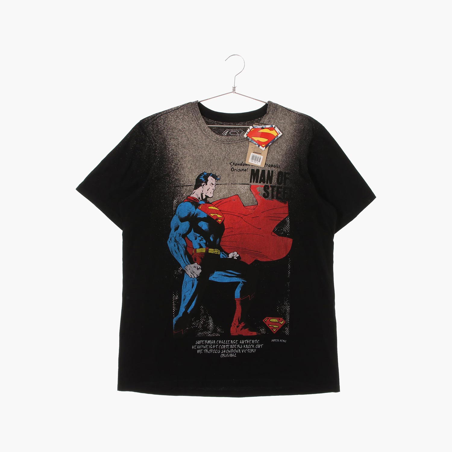 슈퍼맨 코튼 미사용 반팔 티셔츠 공용 XL 빈티지플러스
