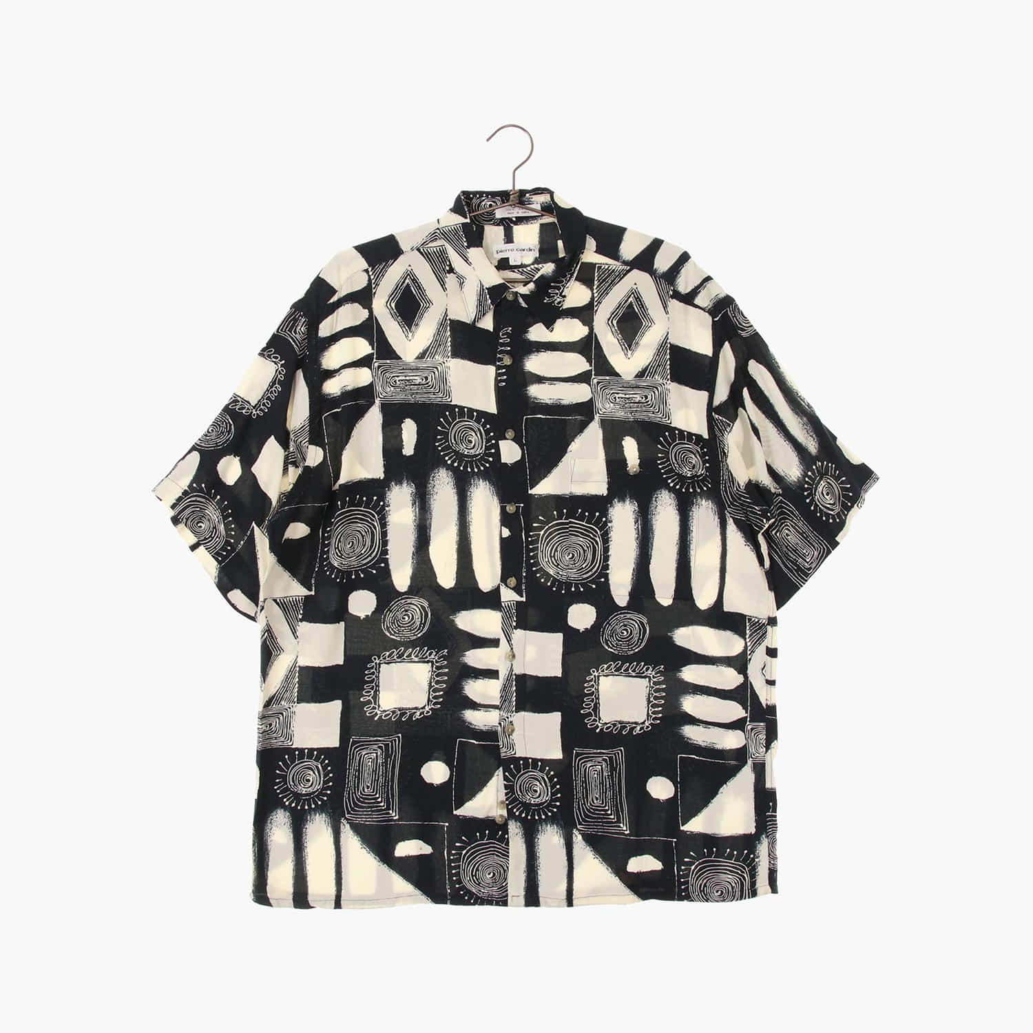 피에르 가르뎅 레이온 패턴 셔츠 공용 L 빈티지플러스
