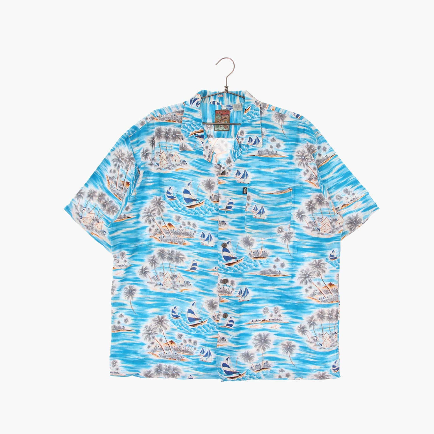 레이온 하와이안 셔츠 공용 XL 빈티지플러스