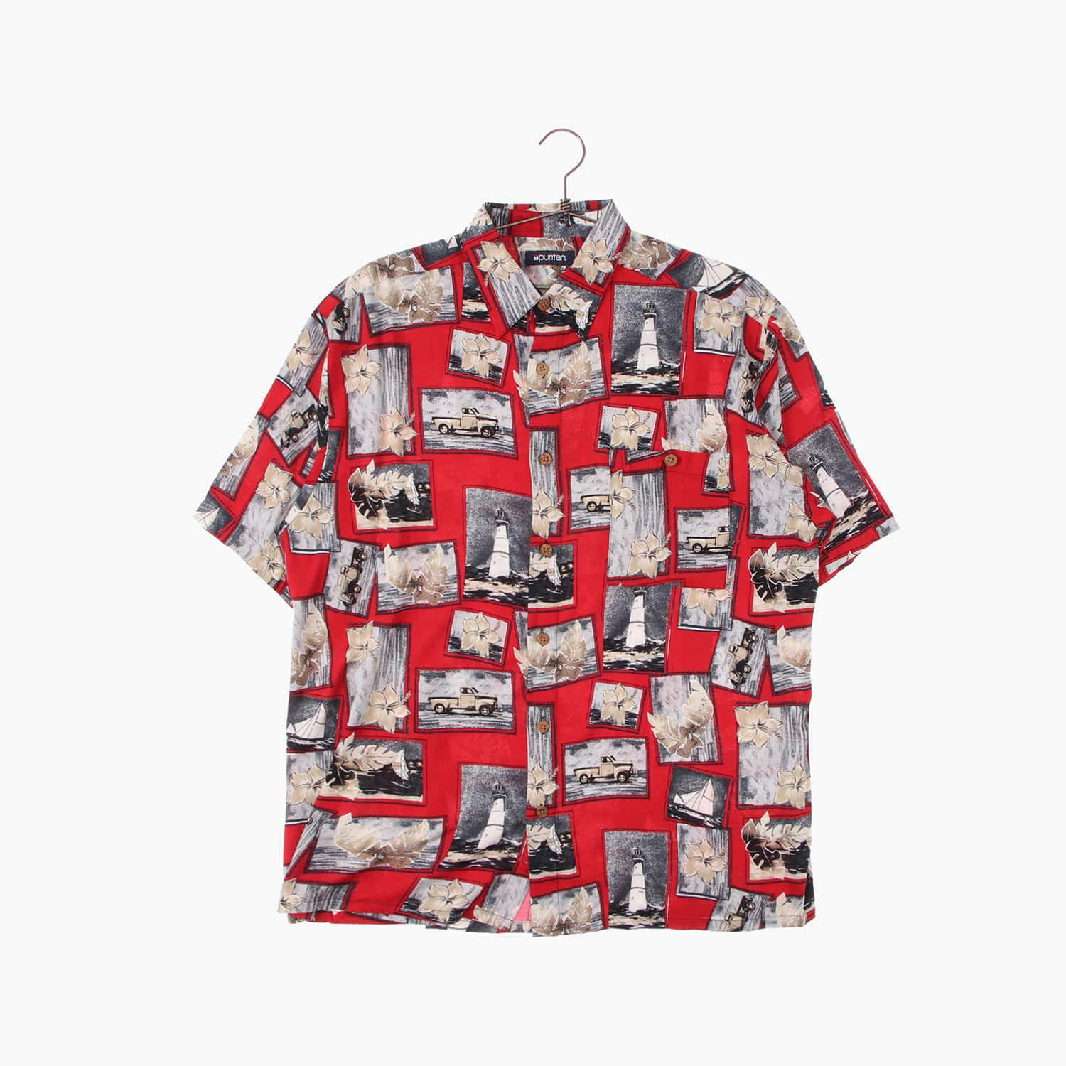 퓨리탄 레이온 하와이안 셔츠 공용 L 빈티지플러스