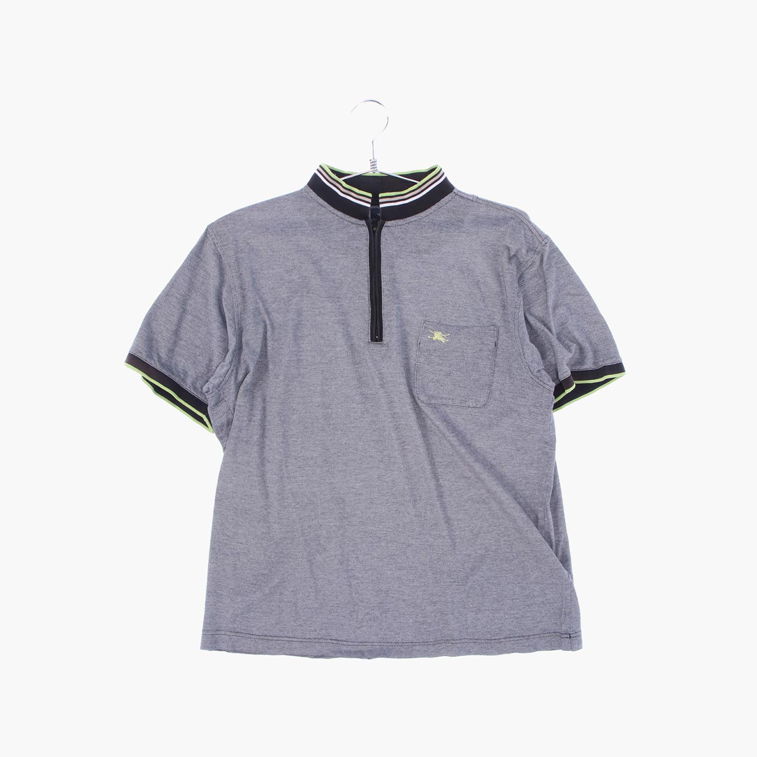 버버리 골프 폴리 카라 반팔 티셔츠 공용 XL 빈티지플러스