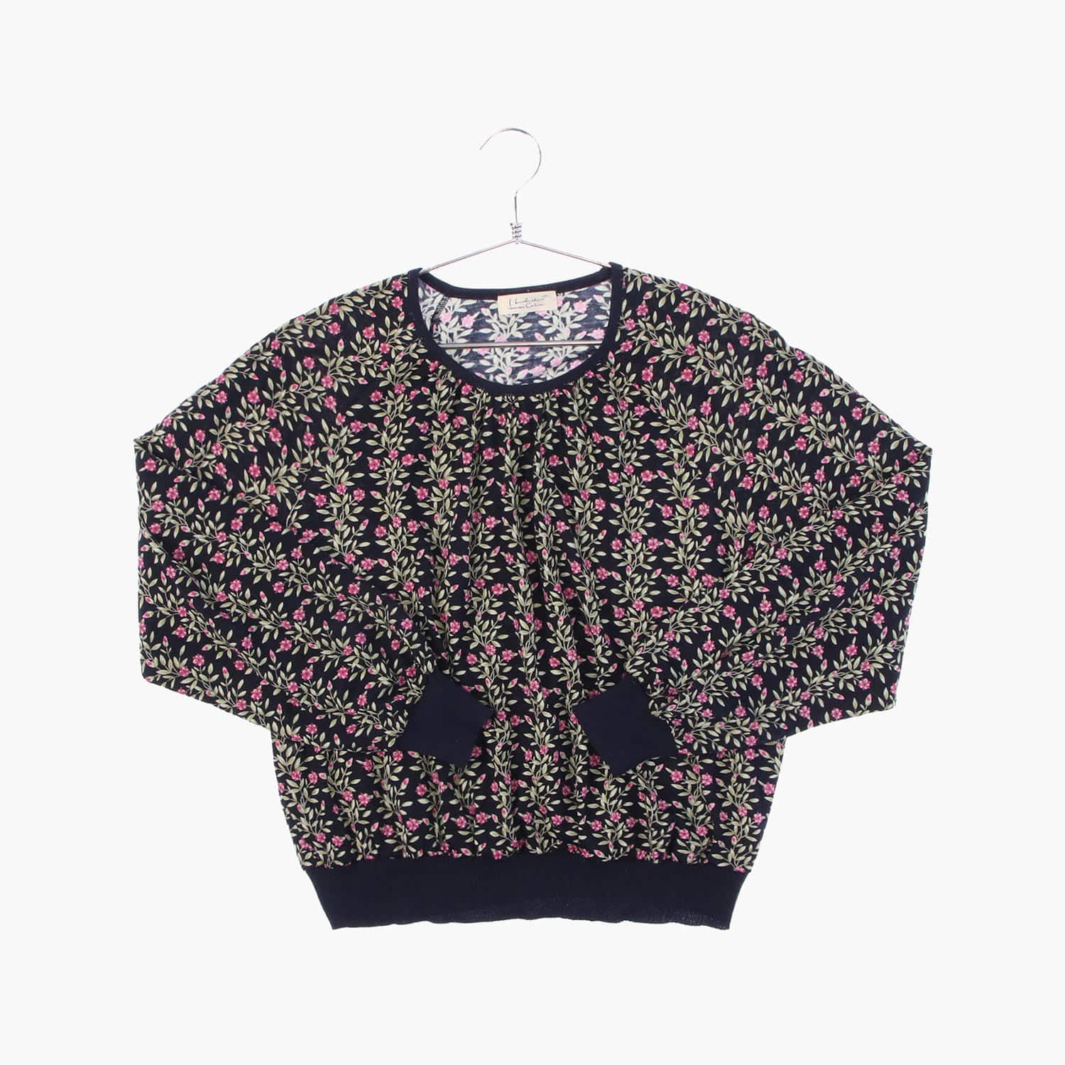 울 라운드 패턴 니트/스웨터 여자 XL 빈티지플러스
