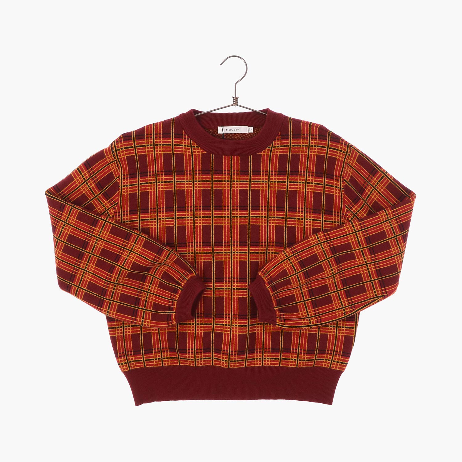 마우지 레이온 미사용 라운드 패턴 니트/스웨터 여자 FREE 빈티지플러스
