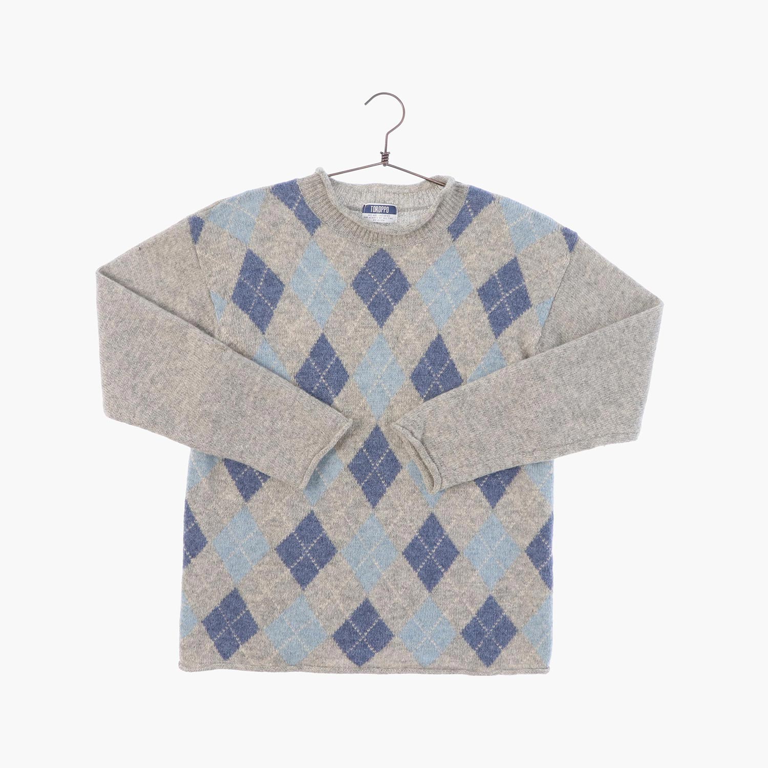 울 라운드 패턴 니트/스웨터 공용 M 빈티지플러스