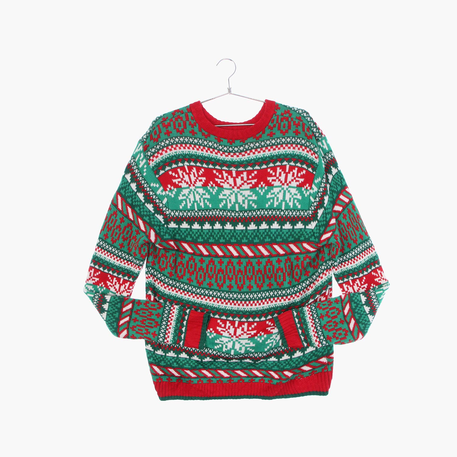 울 라운드 크리스마스 니트/스웨터 공용 FREE 빈티지플러스